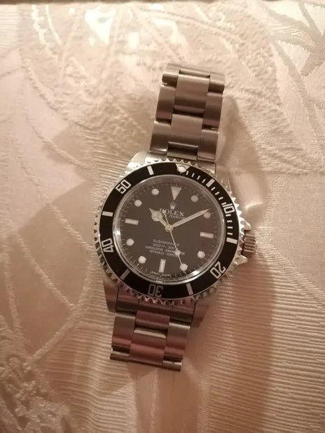Rolex Submariner (no date) — dial detail — stand-in photograph